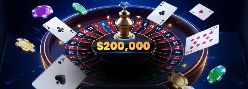 Ruleta del casino en vivo con el fondo de premios de un torneo de la red